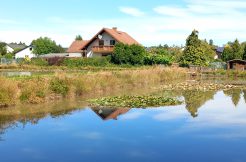 Wohnen wie im Urlaub: Haus mit eigenem Weiher, Birkenwäldchen und Bauplatz im Fichtelgebirge
